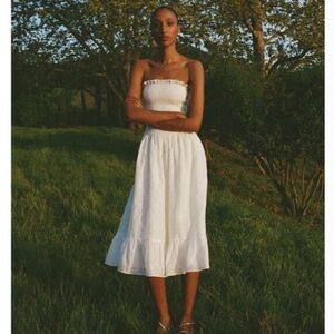 NWT Reformation Laurine Dress Ivory - size small